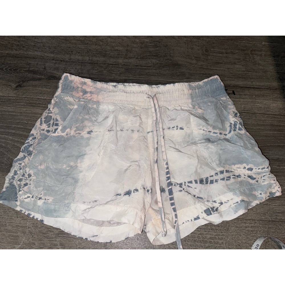 Hard Tail Forever Womens Tie Dye Shorts Blue White Elastic Waist y2k Size M